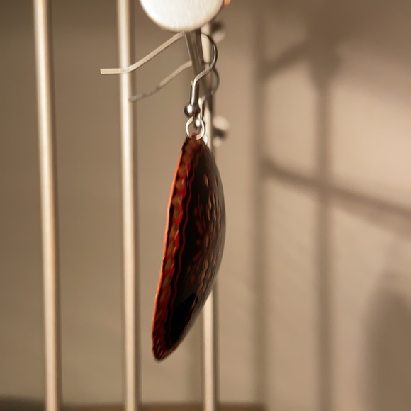 Handmade Turkish Copper Earrings - Picture 3 of 4